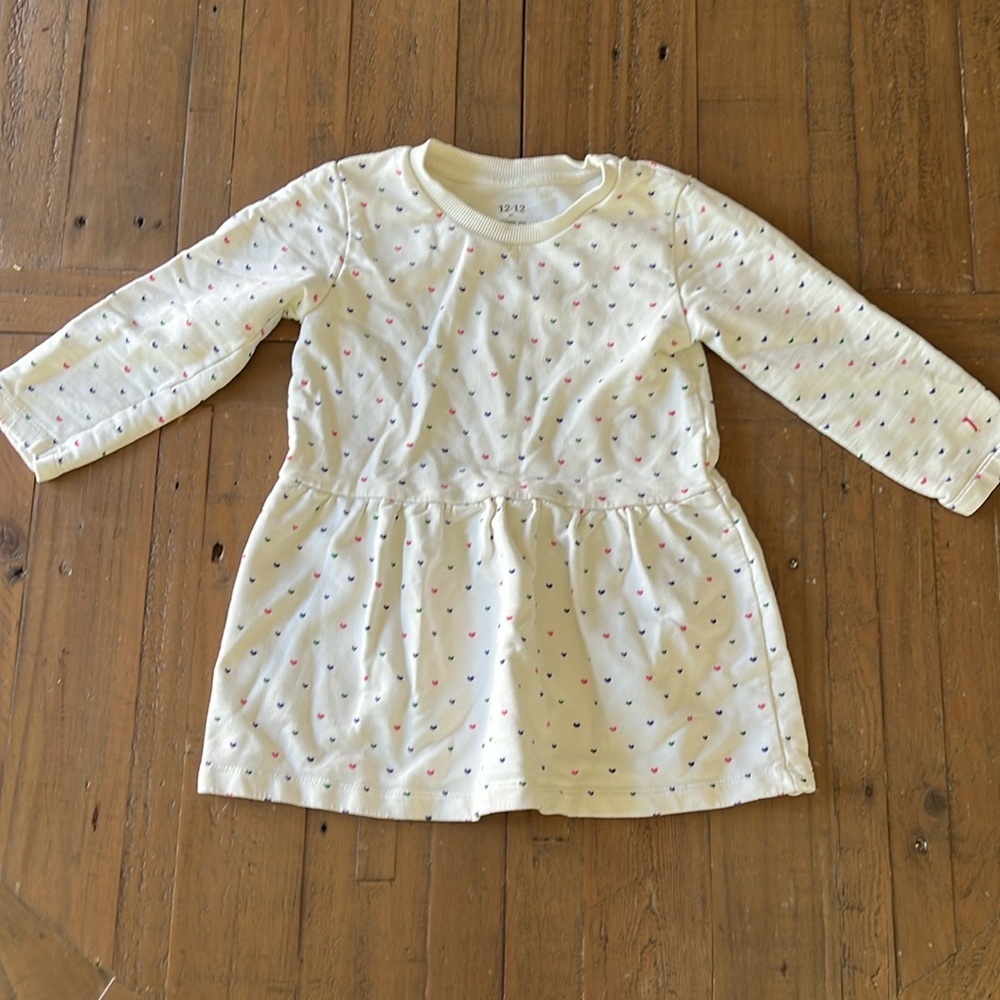 1212 white heart dress